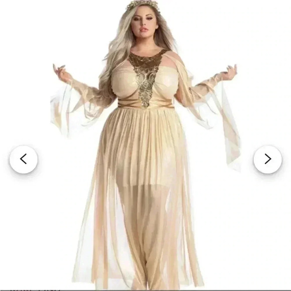 Starline Plus Gilded Goddess Gold Costume Women's size 2X Brand New Never Worn - Picture 1 of 9